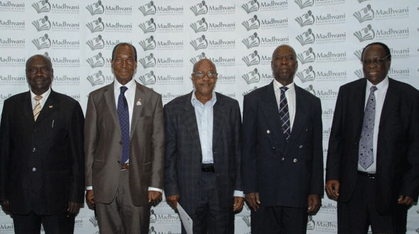 Mr Henry Kyemba (2nd L) at the press conference that announced this year’s round of scholarships